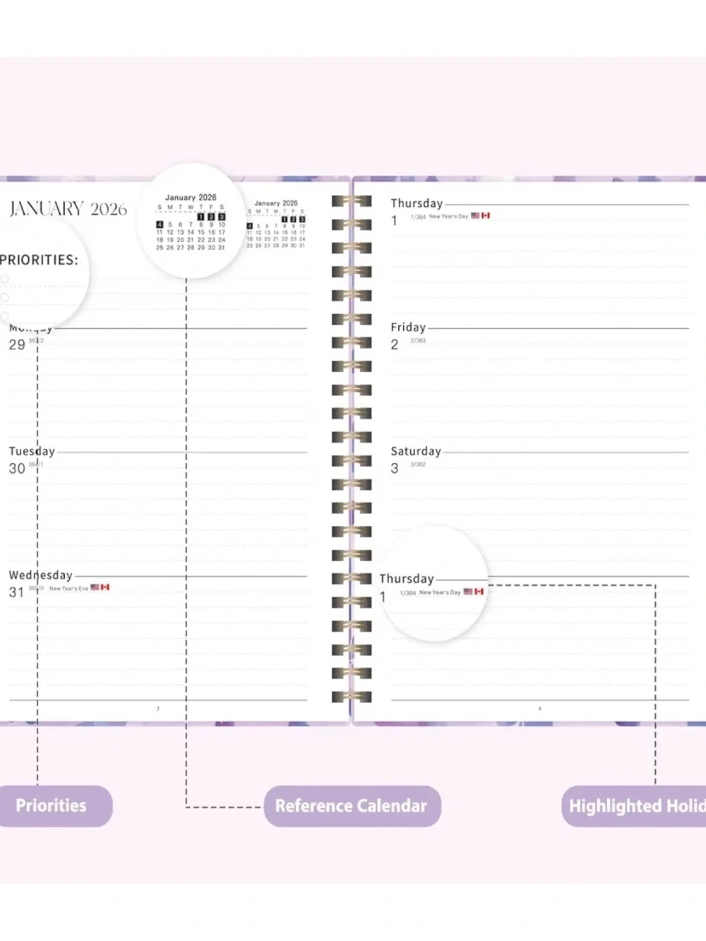 2026 Weekly Monthly Planner A5